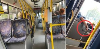 Kierowca autobusu miejskiego zapalił papierosa